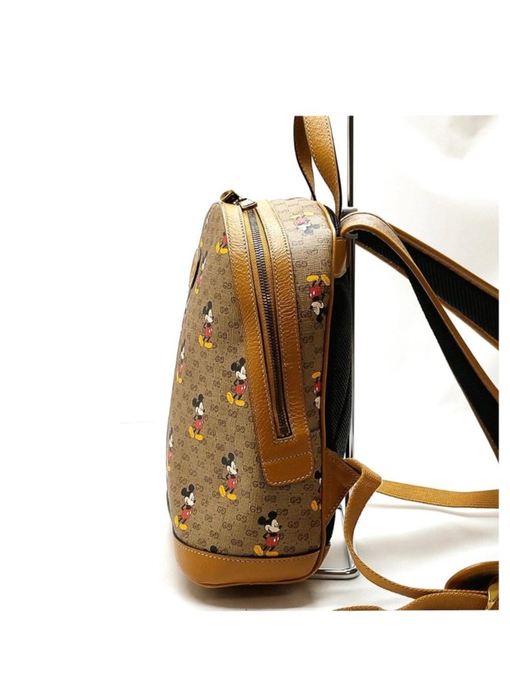 Authentic Gucci x Disney Mickey Mouse GG Supreme Backpack Brown Mini Luxury Bag - Picture 4 of 16